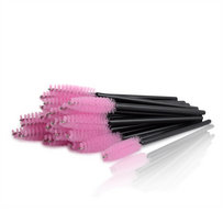 Mascara brush 25pc for eyelashes and eyebrow - Pink