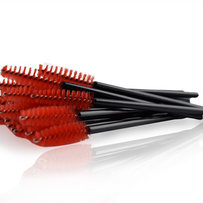 Mascara brush 25pc for eyelashes and eyebrow - Red