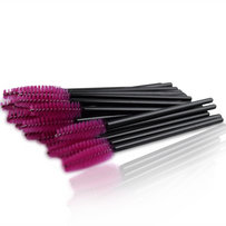 Mascara brush 25pc for eyelashes and eyebrow - Fucsia