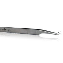 Angled tip tweezers with grip 120mm